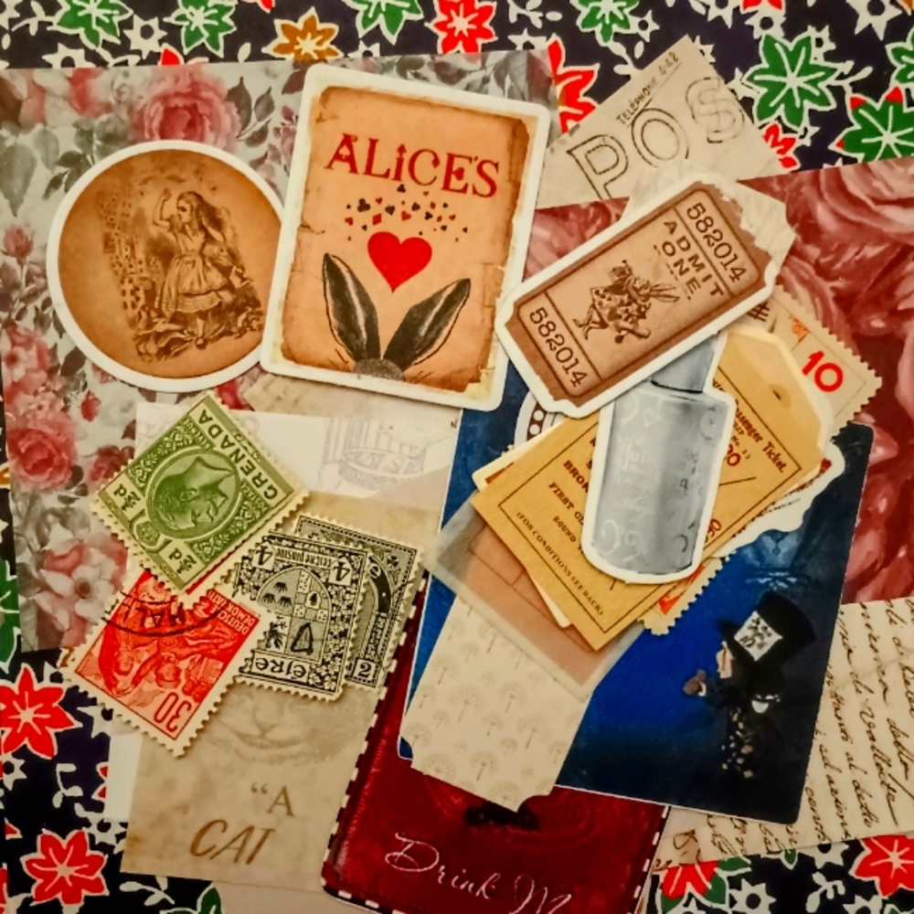 Alice in Wonderland Junk Journal Kit